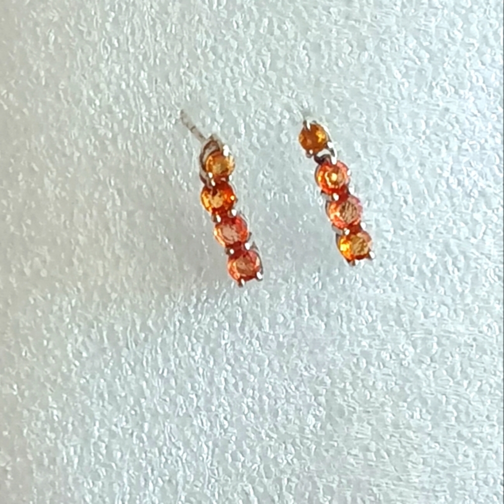 Authentic Tanzania Songea Sapphire Earrings - Picture 1 of 5